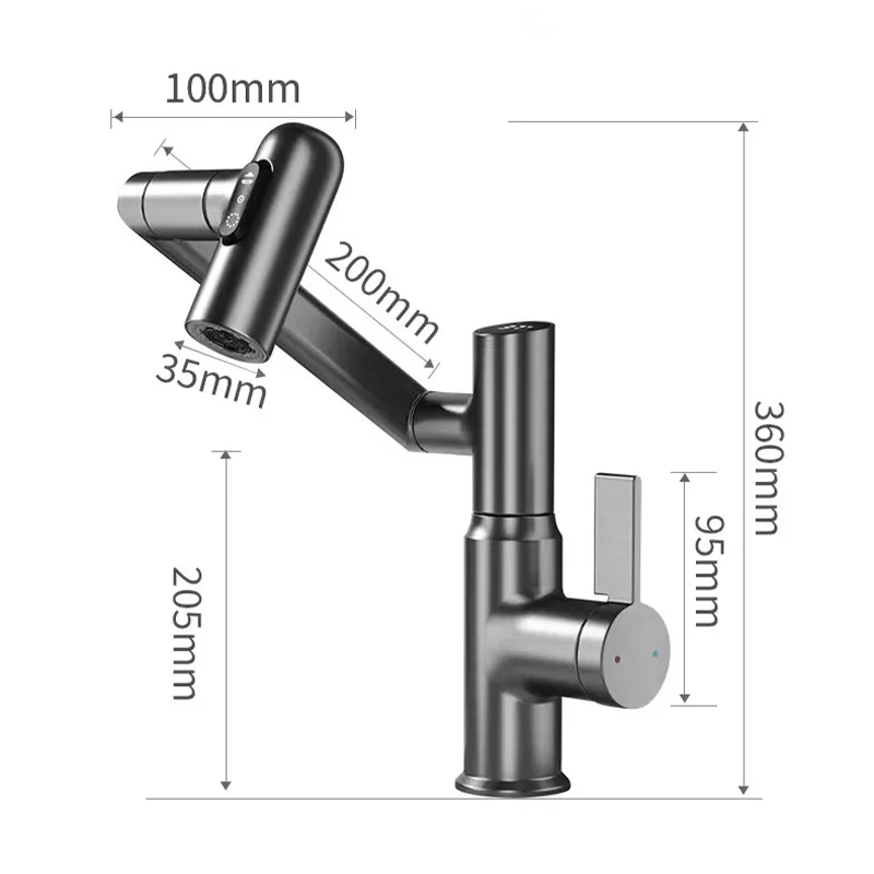 Smart Kran med LED Temperaturvisning 360° 4