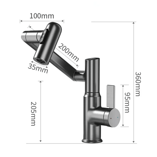 Smart Kran med LED Temperaturvisning 360° 4