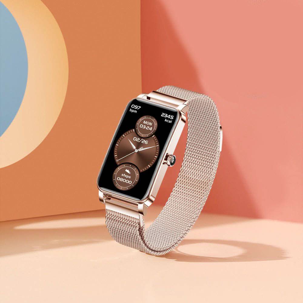 Smartklokke Dame med Treningssporing og Vanntett Design 1