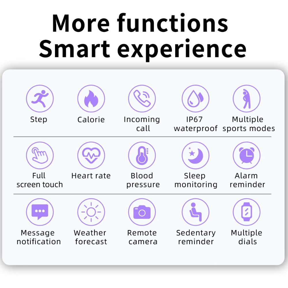 Smartklokke for menn og kvinner med slank design 4