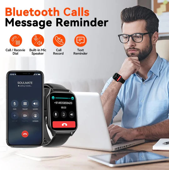 Smartklokke med Glukoseovervåking og Aktivitetssporing for Dame og Herre 5