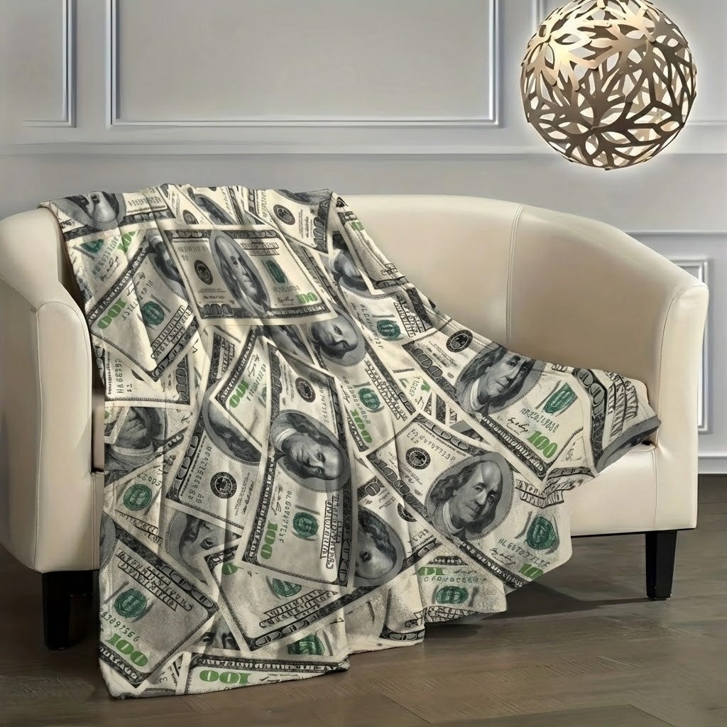 Sofa Teppe med Morsomt Pengemønster Moderne Design 1