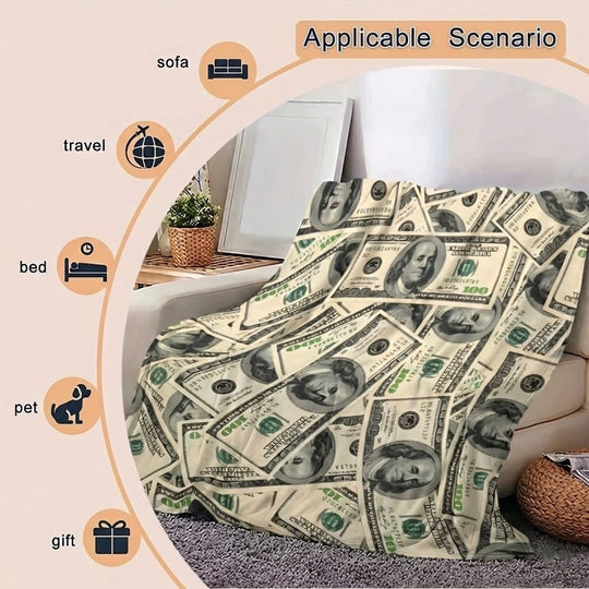 Sofa Teppe med Morsomt Pengemønster Moderne Design 5