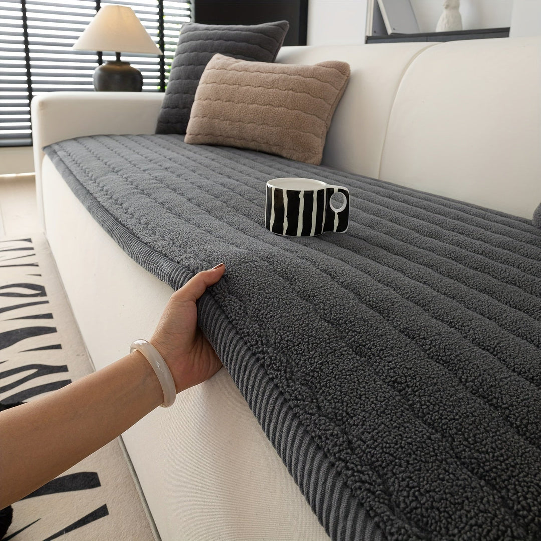 Sofatrekk til Stue Tykk Plysj Sklisikker Design 1