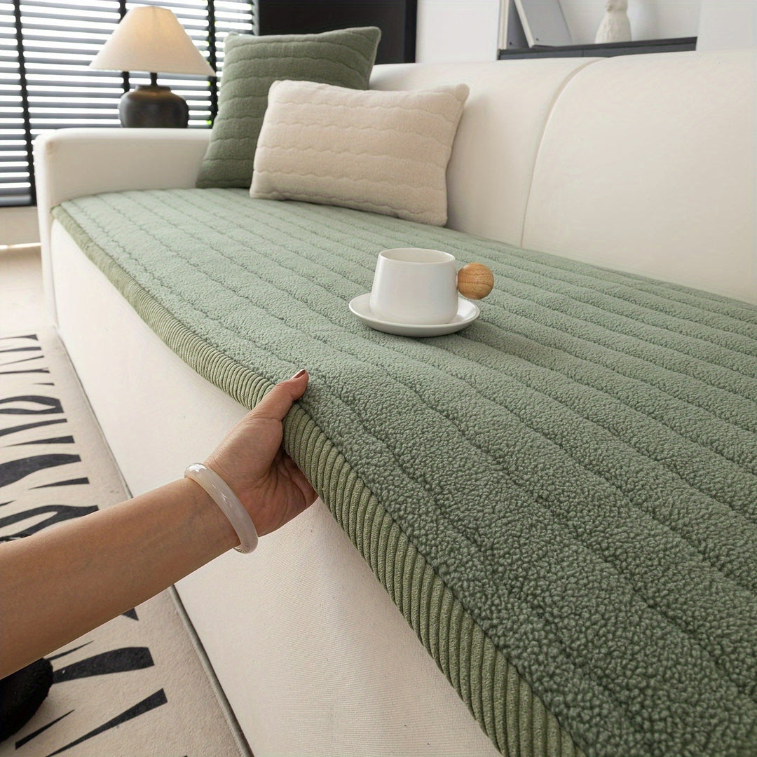 Sofatrekk til Stue Tykk Plysj Sklisikker Design 4