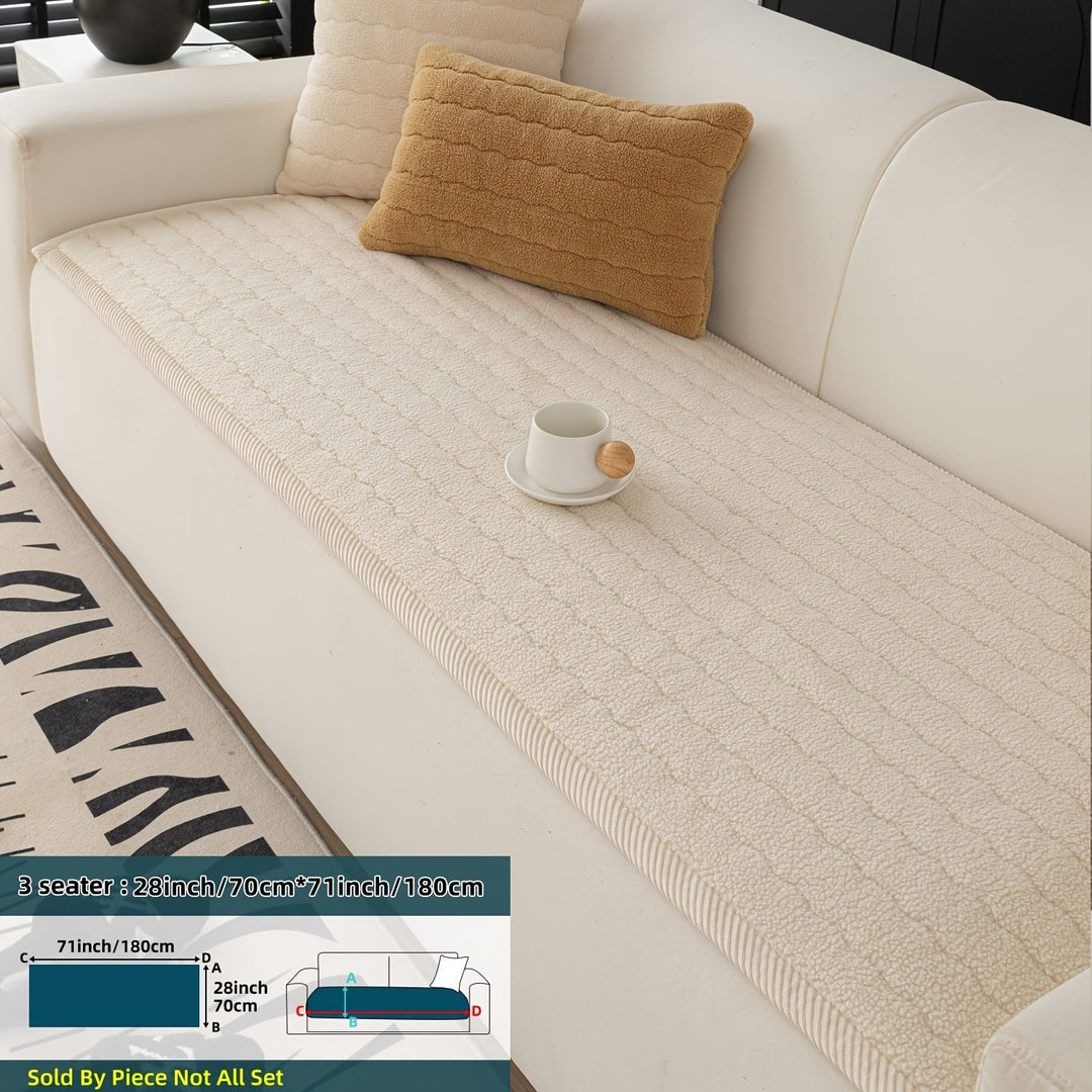 Sofatrekk til Stue Tykk Plysj Sklisikker Design 5