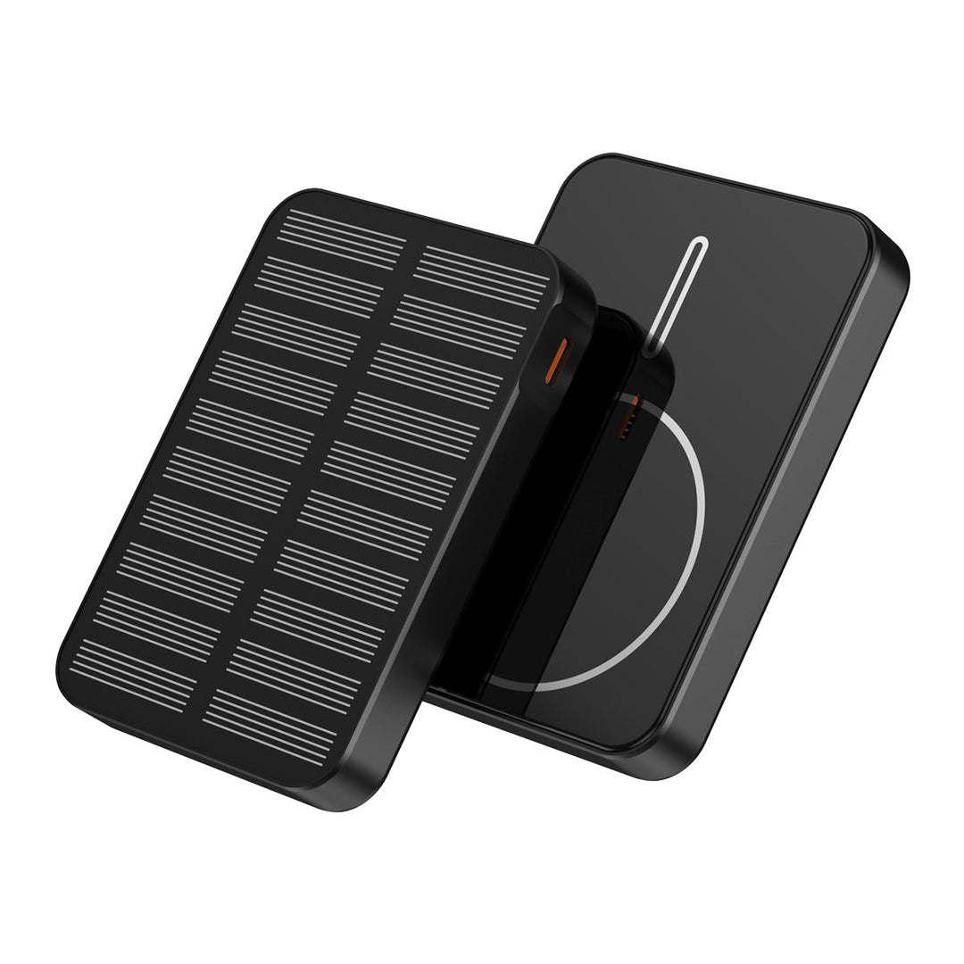 Solcelledrevet Powerbank med Hurtiglading og LED-lys 0
