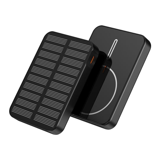 Solcelledrevet Powerbank med Hurtiglading og LED-lys 0