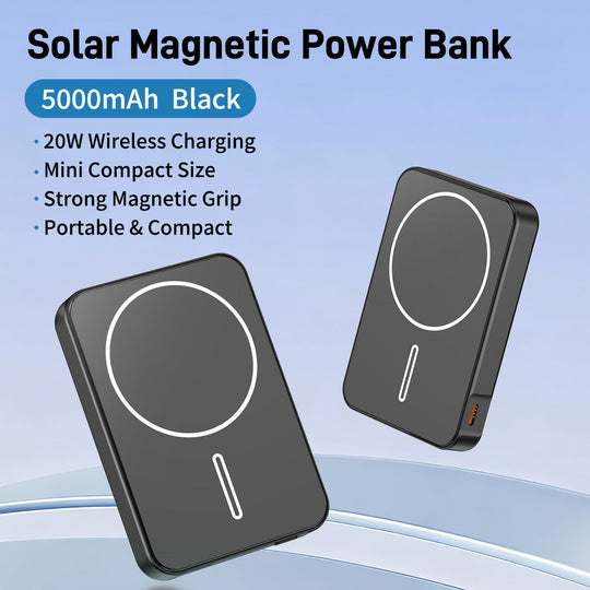 Solcelledrevet Powerbank med Hurtiglading og LED-lys 2