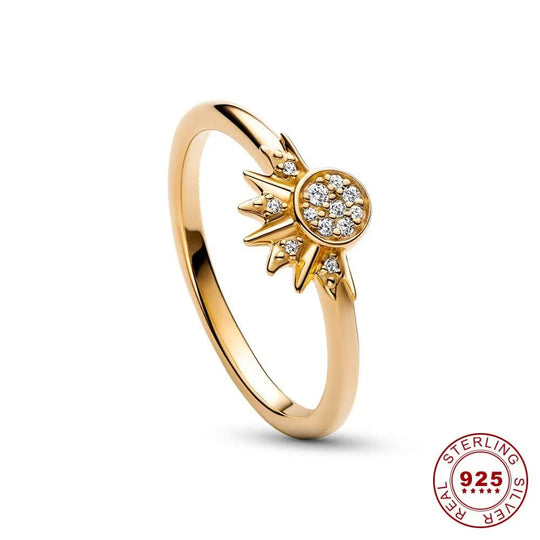 Sølv Ring med Måne- og Soldesign 4