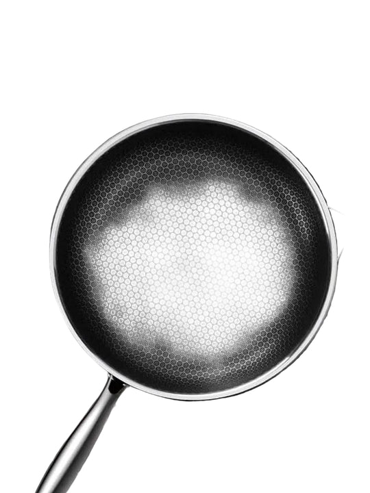 Stekepanne i rustfritt stål med bikakestruktur 0