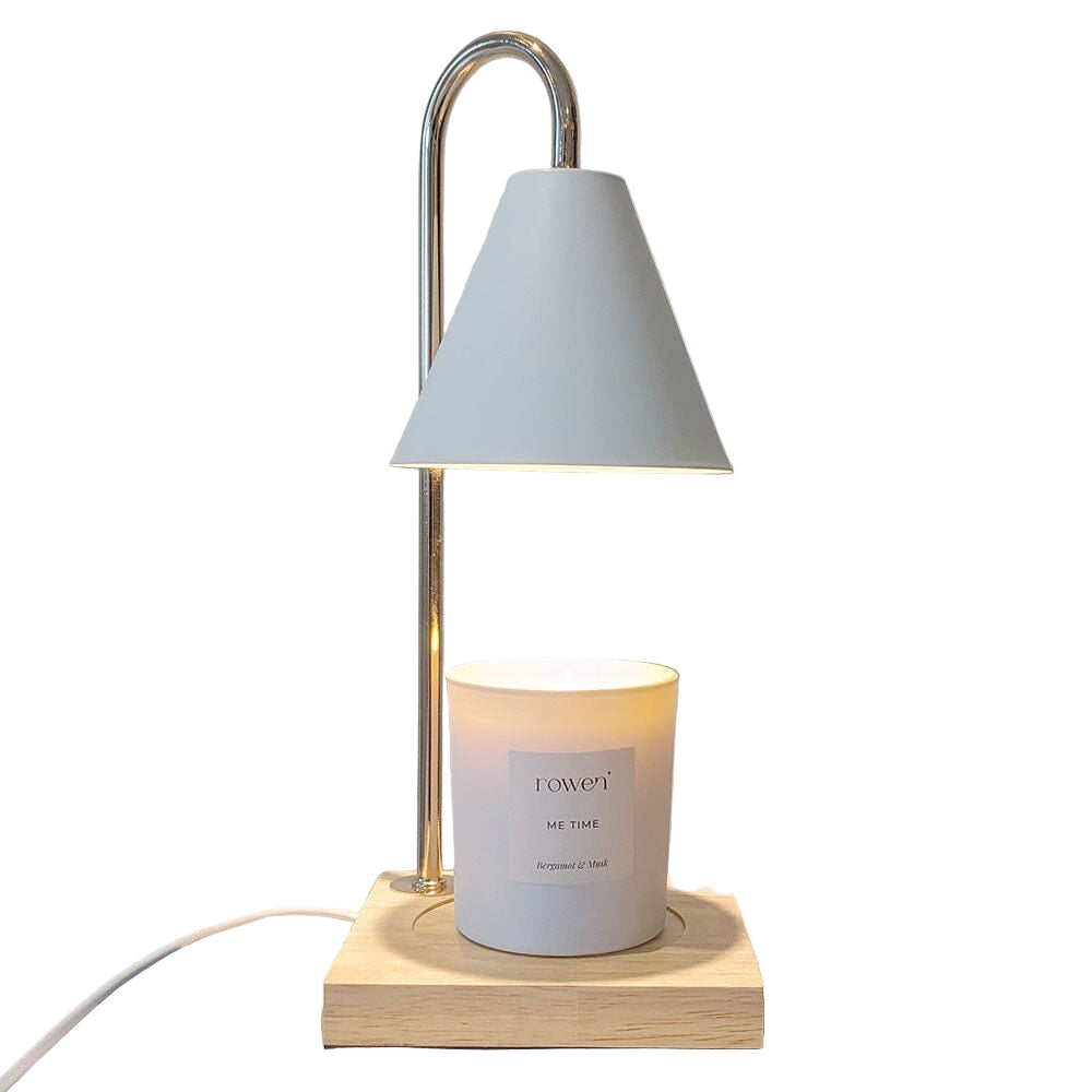 Stilig Lysvarmer med Hvit og Gull Design 0