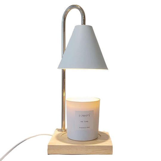 Stilig Lysvarmer med Hvit og Gull Design 0