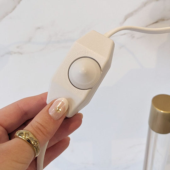 Stilig Lysvarmer med Hvit og Gull Design 3