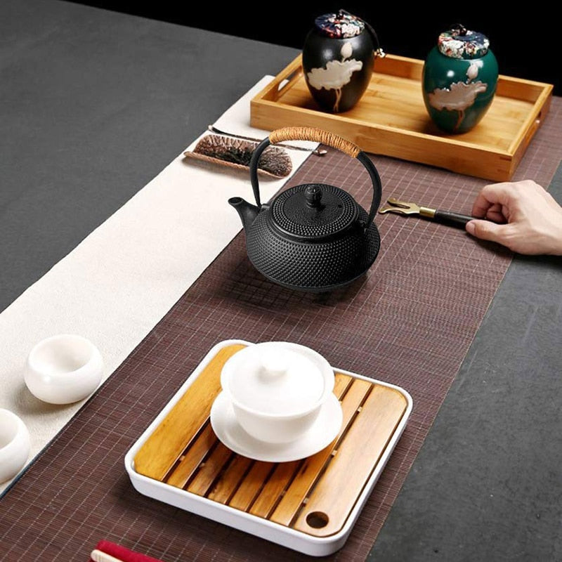 Støpejerns Tekjele med Infuser Tradisjonelt Japansk Design 4