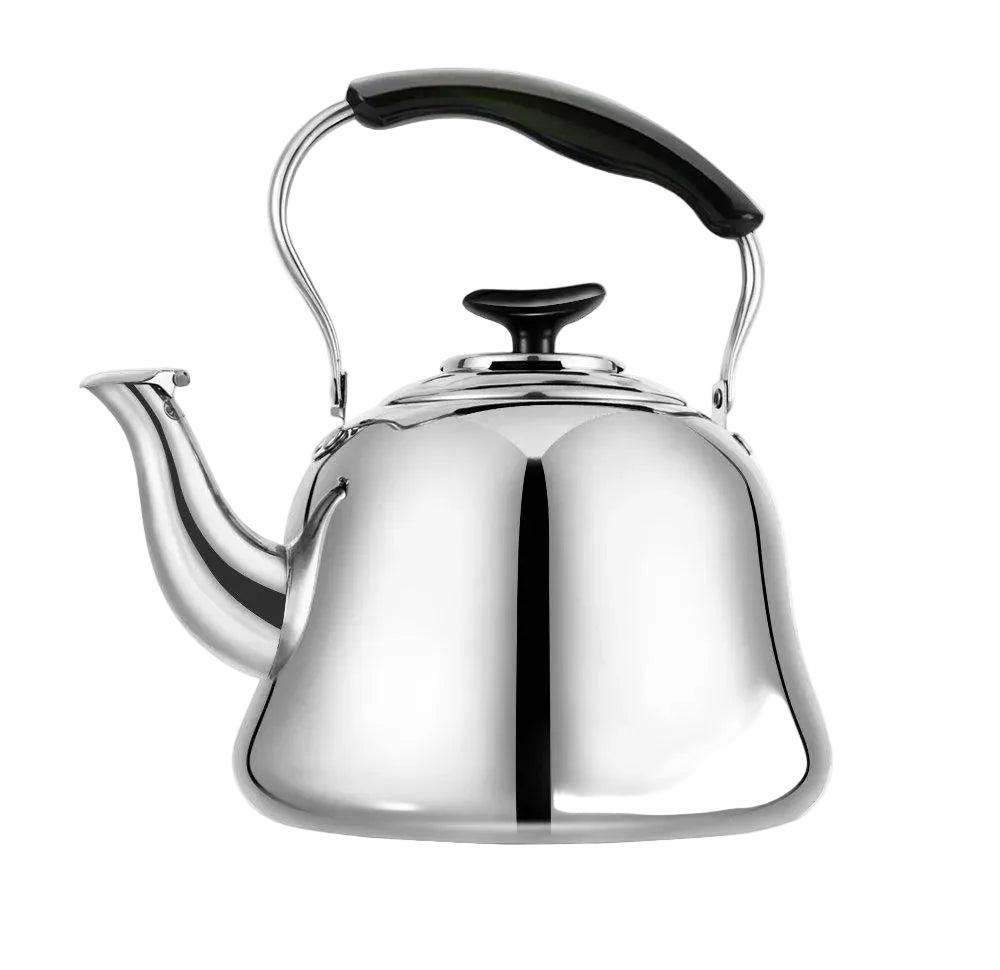 Stor Kjele med Plystre til Komfyr – 3 Liter Stål Kjele for Te og Kaffe 0