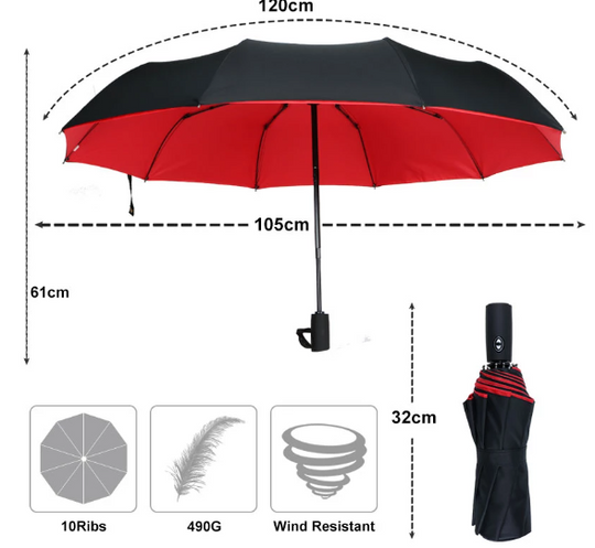 Stormparaply Automatisk Med Vindbeskyttelse 4