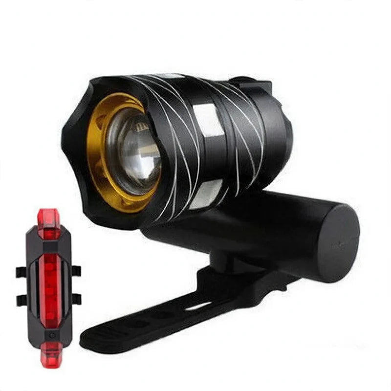 Sykkellykt med T6 LED og USB-lading for nattbruk 1