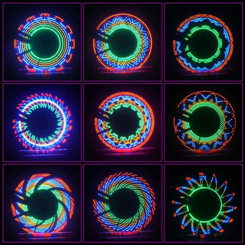 Sykkellys med LED-mønstre for Barn 8