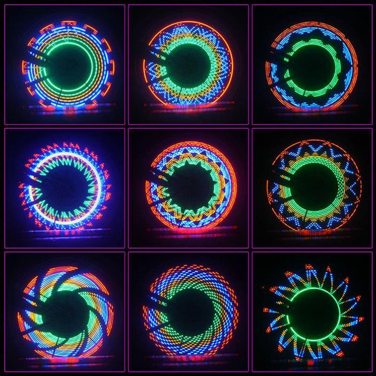 Sykkellys med LED-mønstre for Barn 8