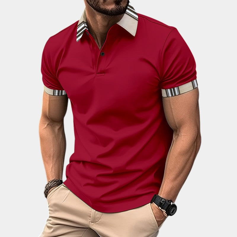 T Skjorte Herre Krage Stripemønster Polyester Uformell 5