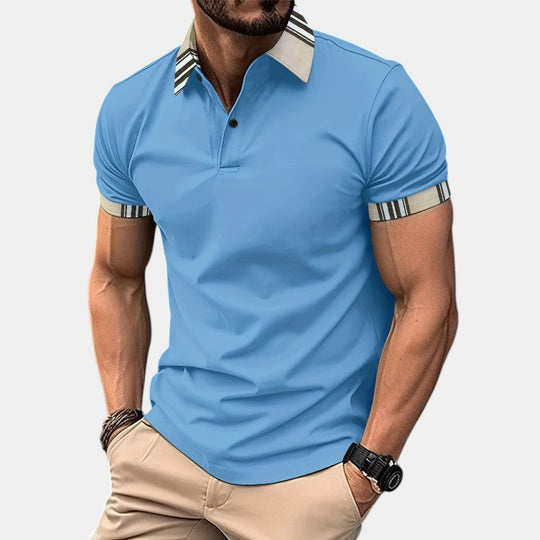 T Skjorte Herre Krage Stripemønster Polyester Uformell 7