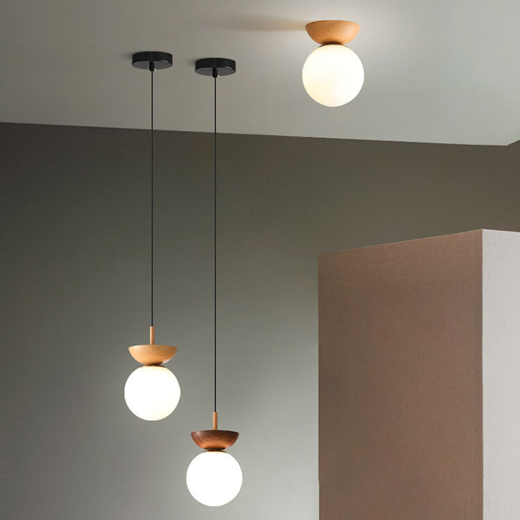 Taklampe Japansk Stil Minimalistisk Rund for Stue, Soverom og Gang - Justerbar LED Lysmoduser 2