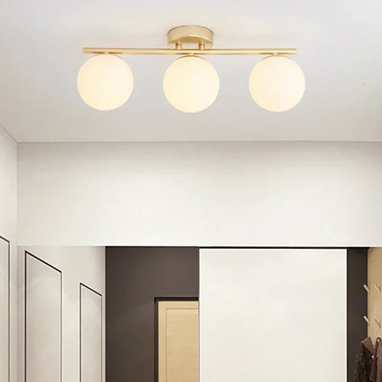 Taklampe i glasskule for stue og soverom 3