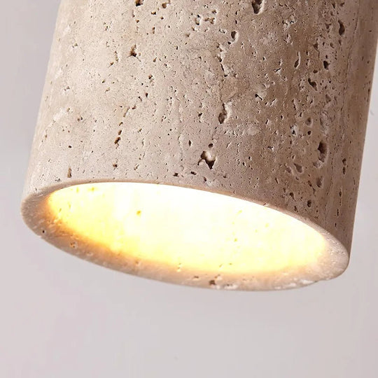Taklampe i moderne design med travertin 5