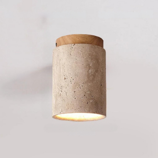 Taklampe i moderne design med travertin 8