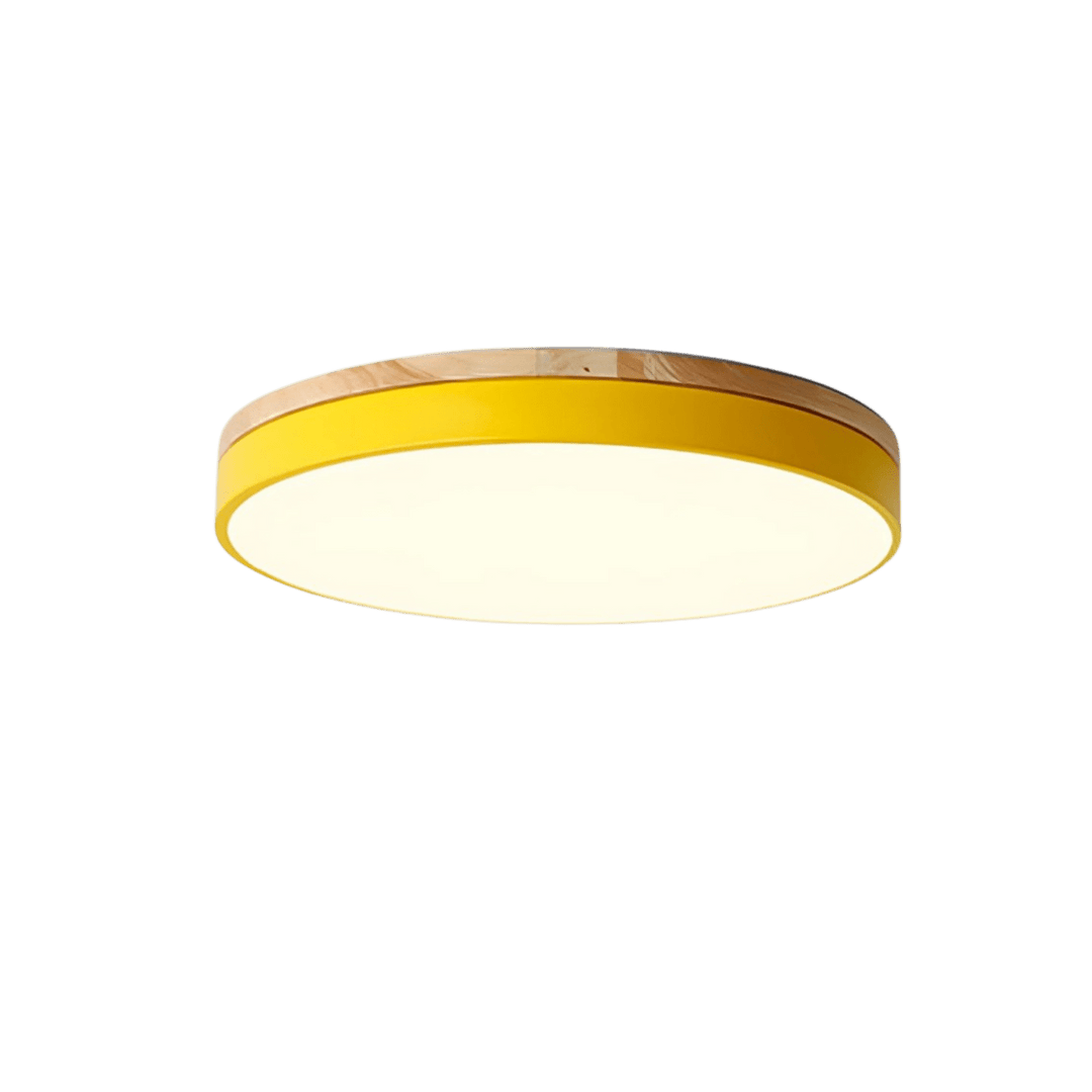 Taklampe med Naturlig Tre og Grønn Detalj 9