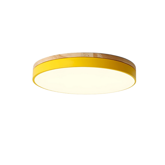 Taklampe med Naturlig Tre og Grønn Detalj 9