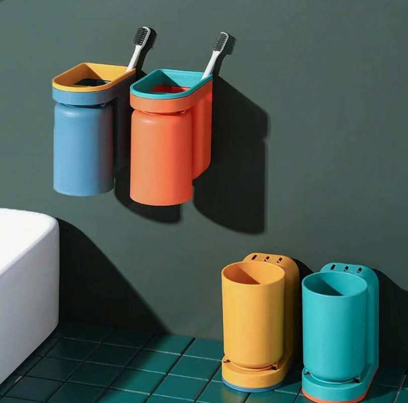 Tannbørsteholder for Bad med Multifunksjonell Design og Rask Drenering 2