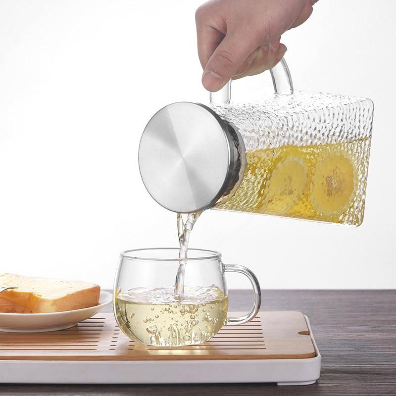 Tekanne i Glass med Filter for Te og Kaffe Moderne Design 3