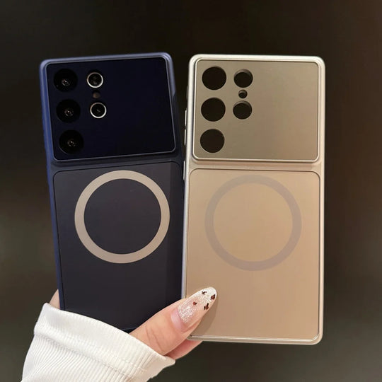 Telefonveske for Samsung Galaxy S23 S24 S25 S26 Ultra med Magnetisk Lader 4