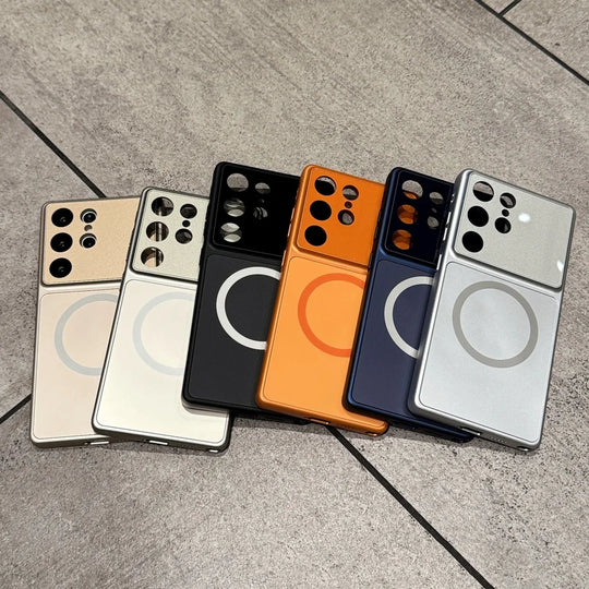 Telefonveske for Samsung Galaxy S23 S24 S25 S26 Ultra med Magnetisk Lader 5