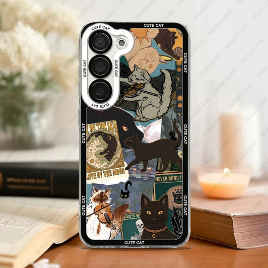 Telefonveske for Samsung Galaxy med kattemotiv 1