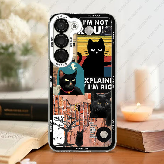 Telefonveske for Samsung Galaxy med kattemotiv 4