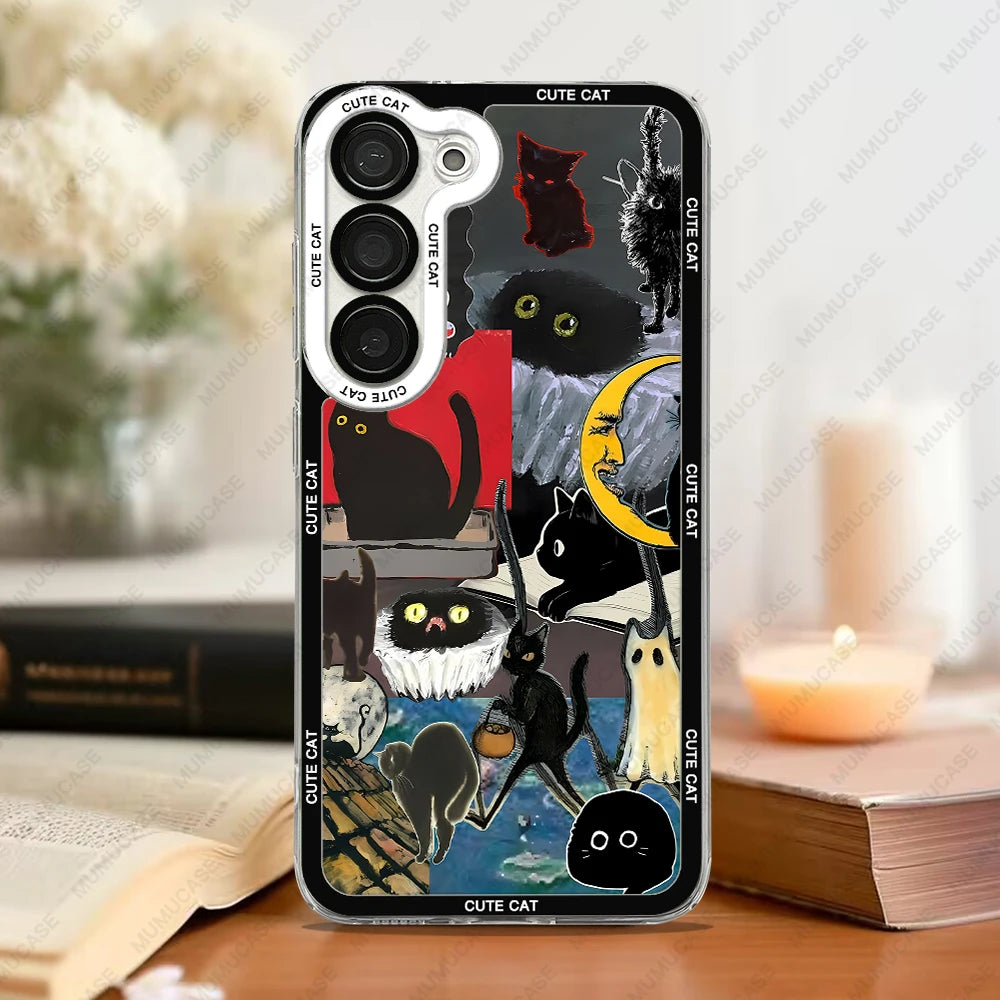 Telefonveske for Samsung Galaxy med kattemotiv 6