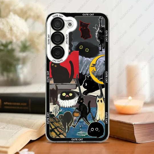 Telefonveske for Samsung Galaxy med kattemotiv 6