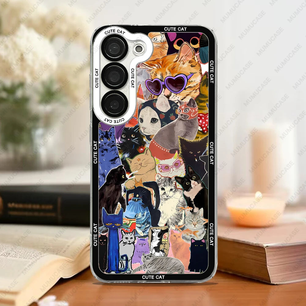 Telefonveske for Samsung Galaxy med kattemotiv 7