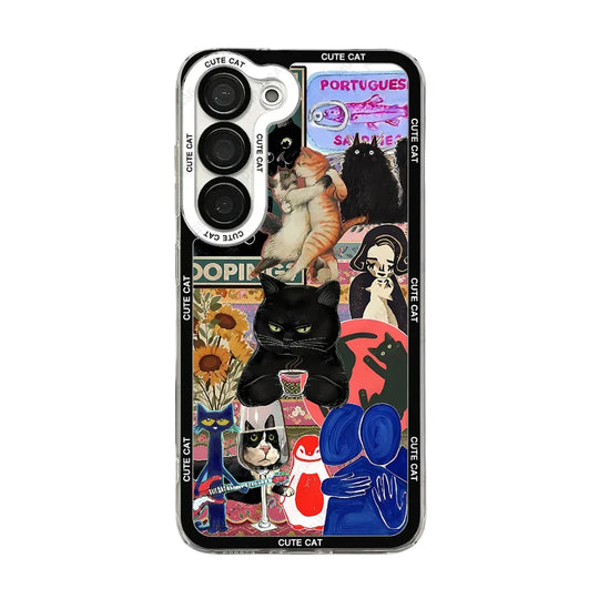 Telefonveske for Samsung Galaxy med kattemotiv 8