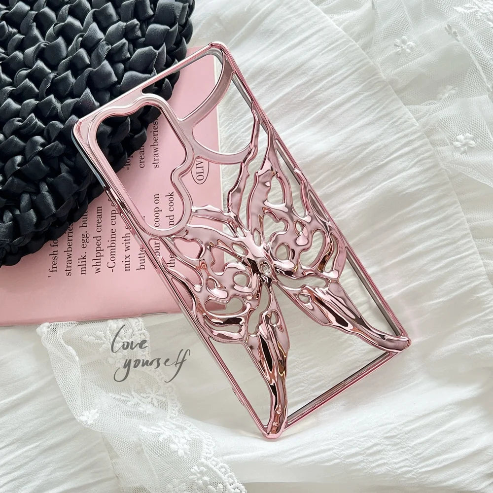 Telefonveske med 3D Sommerfugldesign for Samsung Galaxy 0