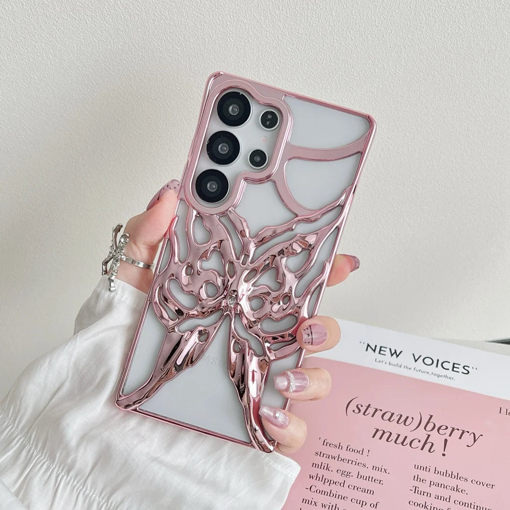 Telefonveske med 3D Sommerfugldesign for Samsung Galaxy 4