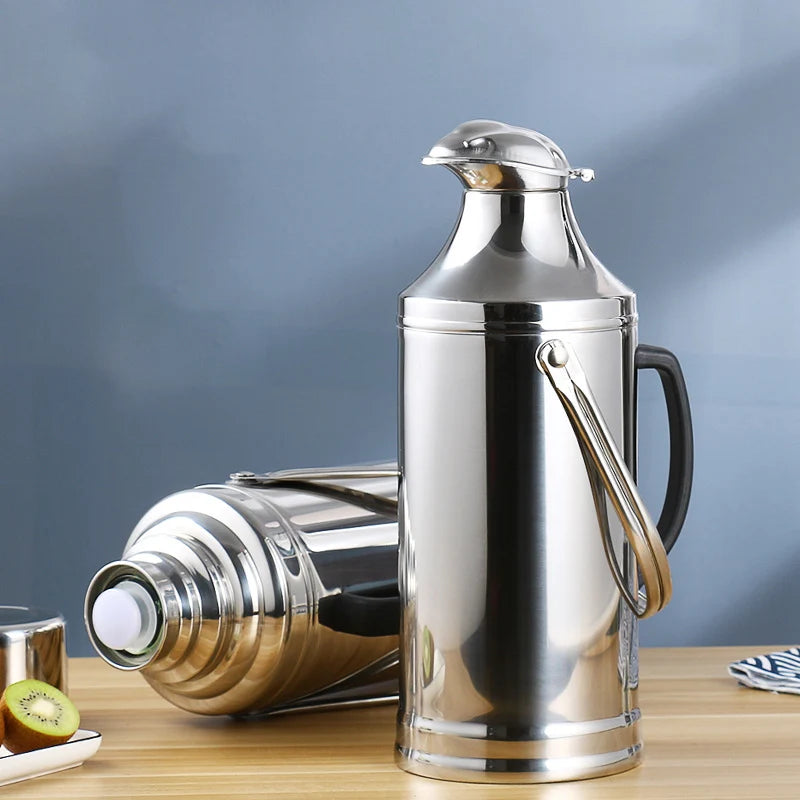 Termos for kvinner og menn med rustfritt stål og glassinnsats, 2,0–3,2 liter 2