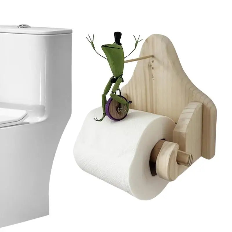 Toalettpapirholder Frosk med Sykkel til Badet 3
