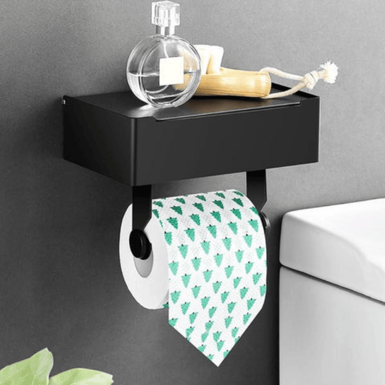 Toalettpapirholder med Oppbevaringsrom for Badet - Moderne Design og Multifunksjonell Funksjonalitet 2