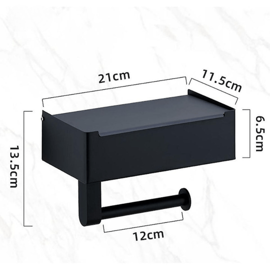Toalettpapirholder med Oppbevaringsrom for Badet - Moderne Design og Multifunksjonell Funksjonalitet 4