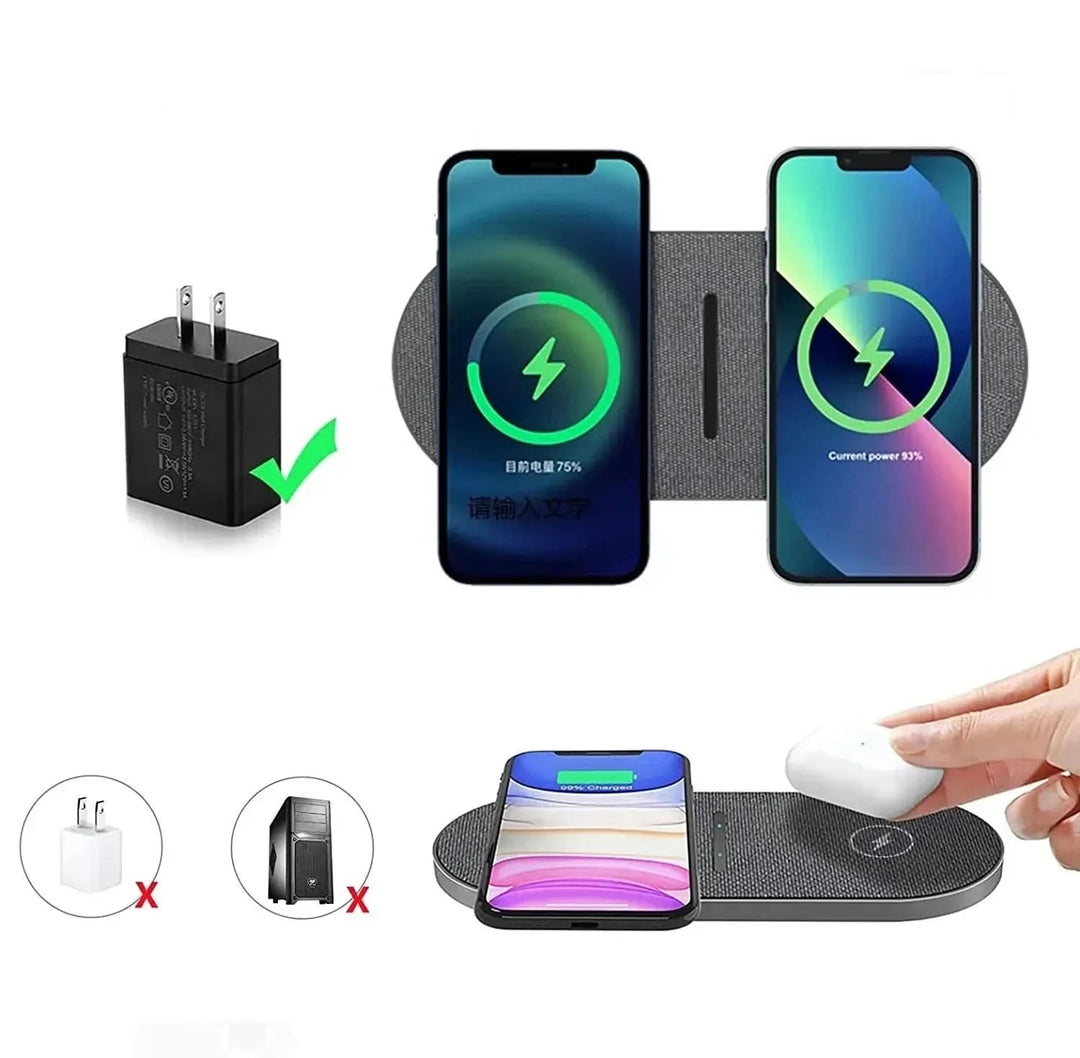 Trådløs Ladestasjon for iPhone og Samsung - 40W Hurtiglading Kompakt Design 3