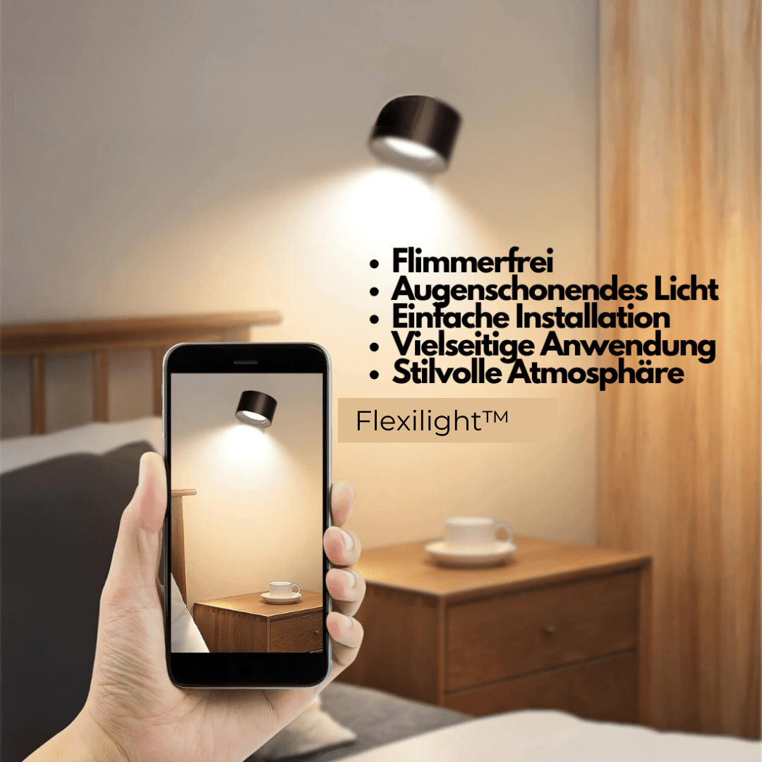 Trådløs Vegglampe Justerbar 360° Moderne Design 5